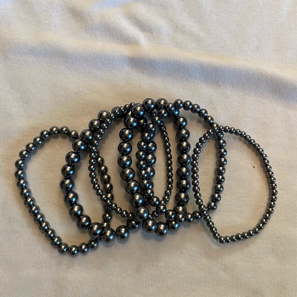 Charcoal Gray Bead Bracelets - Picture 3 of 4